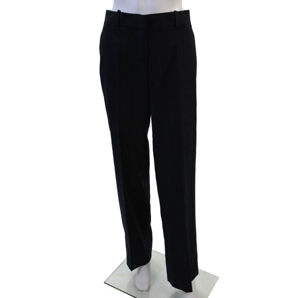 Giorgio Armani Mens Dress Pants Black Check Virgin Wool Size 10